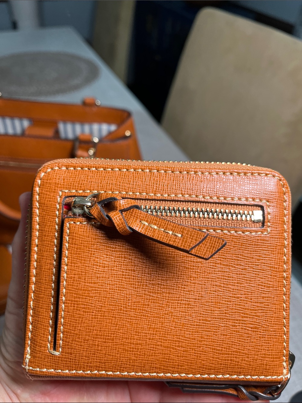 Dooney & Bourke Saffiano leather Structured Satchel with Matching Wallets - Picture 12 of 16